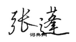 骆恒光张蓬行书个性签名怎么写