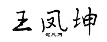曾庆福王凤坤行书个性签名怎么写