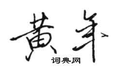 骆恒光黄年行书个性签名怎么写