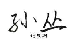 骆恒光孙丛行书个性签名怎么写