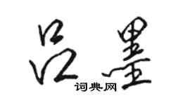 骆恒光吕墨行书个性签名怎么写