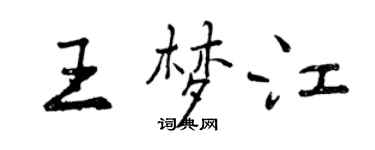 曾庆福王梦江行书个性签名怎么写