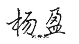 骆恒光杨盈行书个性签名怎么写