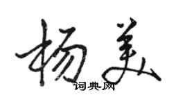 骆恒光杨美行书个性签名怎么写