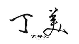 骆恒光丁美行书个性签名怎么写
