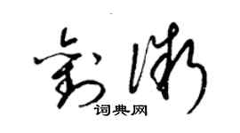梁锦英刘微草书个性签名怎么写