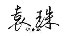 骆恒光袁珠行书个性签名怎么写