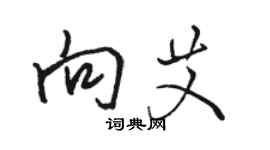 骆恒光向艾行书个性签名怎么写