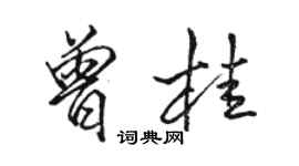 骆恒光曾桂行书个性签名怎么写