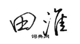 骆恒光田淮行书个性签名怎么写