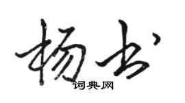 骆恒光杨书行书个性签名怎么写