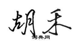 骆恒光胡禾行书个性签名怎么写