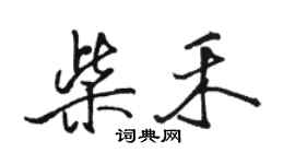 骆恒光柴禾行书个性签名怎么写