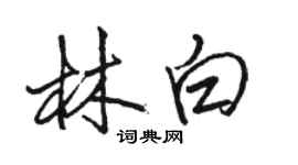 骆恒光林白行书个性签名怎么写