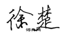 骆恒光徐楚行书个性签名怎么写