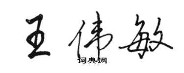 骆恒光王伟敏行书个性签名怎么写