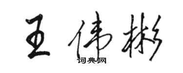 骆恒光王伟彬行书个性签名怎么写
