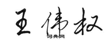 骆恒光王伟权行书个性签名怎么写
