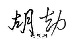 骆恒光胡劫行书个性签名怎么写