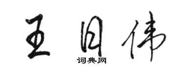 骆恒光王日伟行书个性签名怎么写