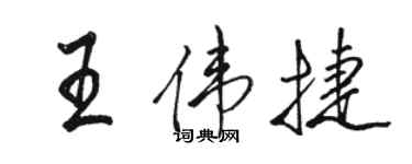 骆恒光王伟捷行书个性签名怎么写