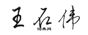 骆恒光王石伟行书个性签名怎么写