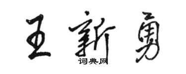 骆恒光王新勇行书个性签名怎么写