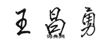 骆恒光王昌勇行书个性签名怎么写