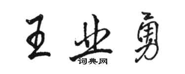 骆恒光王业勇行书个性签名怎么写