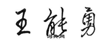 骆恒光王能勇行书个性签名怎么写