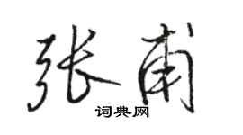 骆恒光张甫行书个性签名怎么写