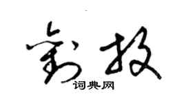 梁锦英刘放草书个性签名怎么写