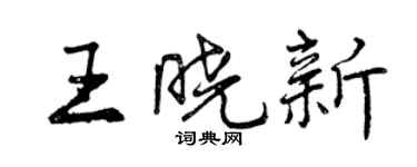 曾庆福王晓新行书个性签名怎么写