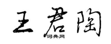 曾庆福王君陶行书个性签名怎么写