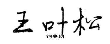 曾庆福王叶松行书个性签名怎么写
