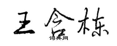 曾庆福王含栋行书个性签名怎么写