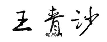 曾庆福王青沙行书个性签名怎么写