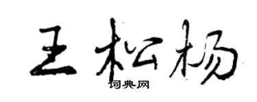 曾庆福王松杨行书个性签名怎么写