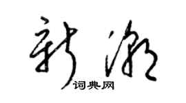 梁锦英新潮草书个性签名怎么写
