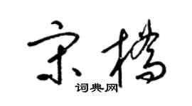 梁锦英宋桥草书个性签名怎么写