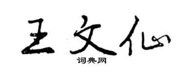 曾庆福王文仙行书个性签名怎么写