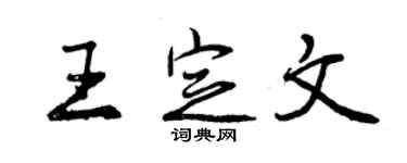 曾庆福王定文行书个性签名怎么写