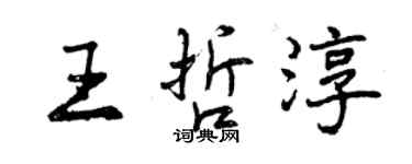 曾庆福王哲淳行书个性签名怎么写