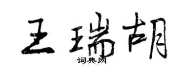 曾庆福王瑞胡行书个性签名怎么写