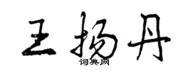 曾庆福王扬丹行书个性签名怎么写