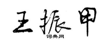 曾庆福王振甲行书个性签名怎么写