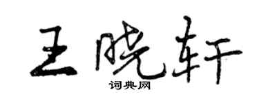曾庆福王晓轩行书个性签名怎么写