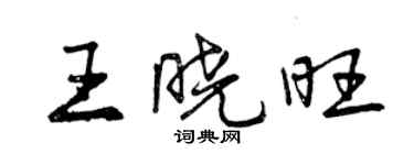 曾庆福王晓旺行书个性签名怎么写