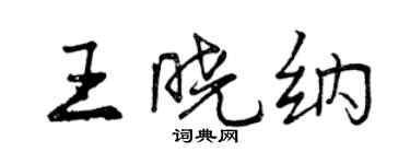 曾庆福王晓纳行书个性签名怎么写