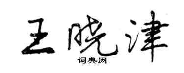 曾庆福王晓津行书个性签名怎么写